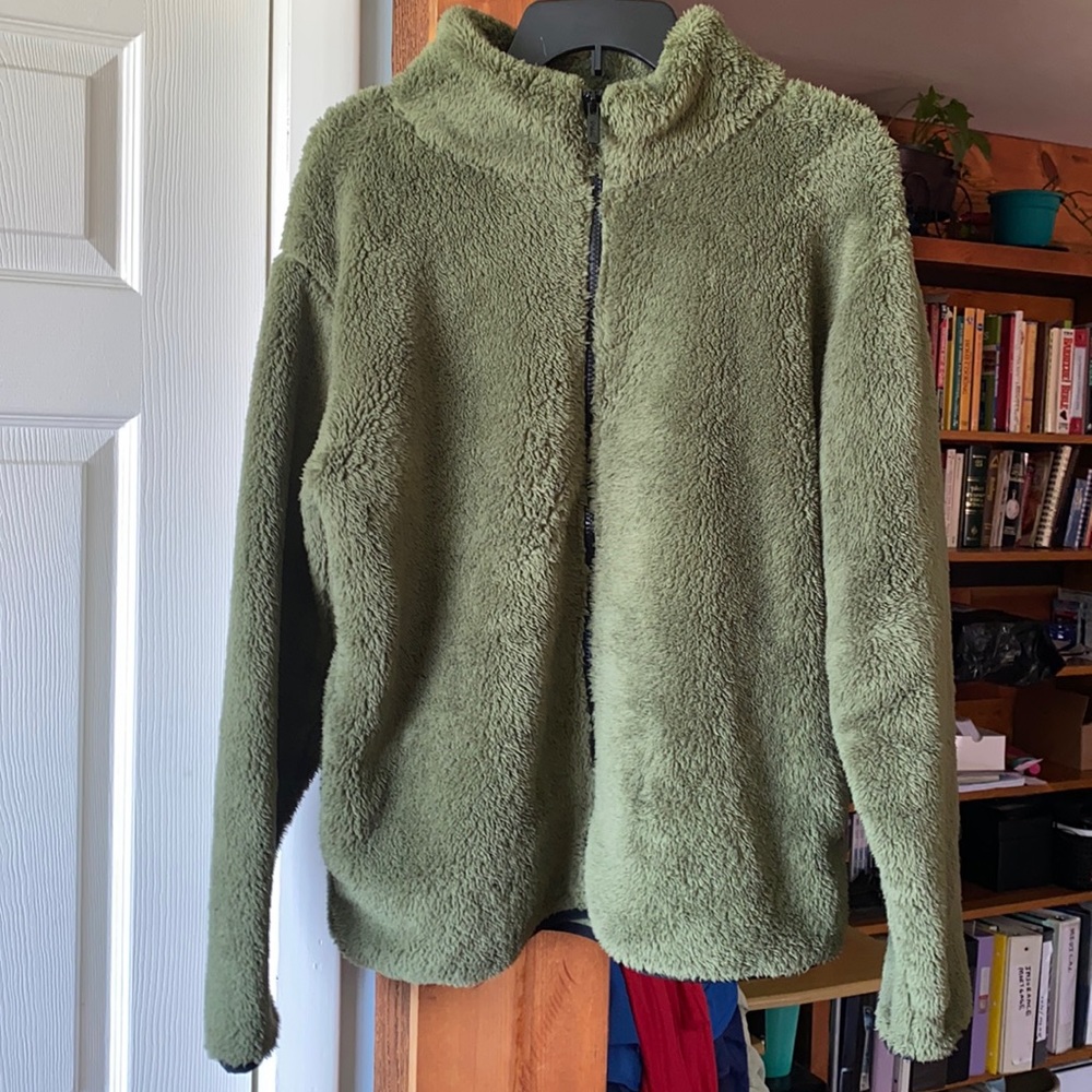 Pink Sherpa zip front jacket